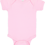 Rabbit Skins Infant Baby Rib Bodysuit - Light Pink (Front)