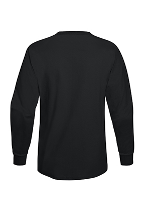 Hanes Tagless Long Sleeve T-shirt - Black (Back)