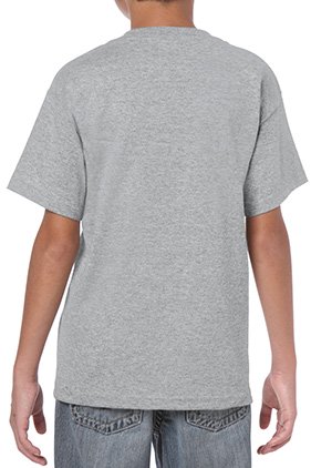Gildan Heavy Cotton Youth T-shirt - Sports Gray (Back)