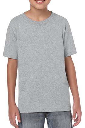 Gildan Heavy Cotton Youth T-shirt - Sports Gray (Front)