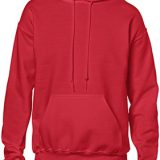 Three Layer Premium Blend Hooded Sweatshirt - Red (Front)
